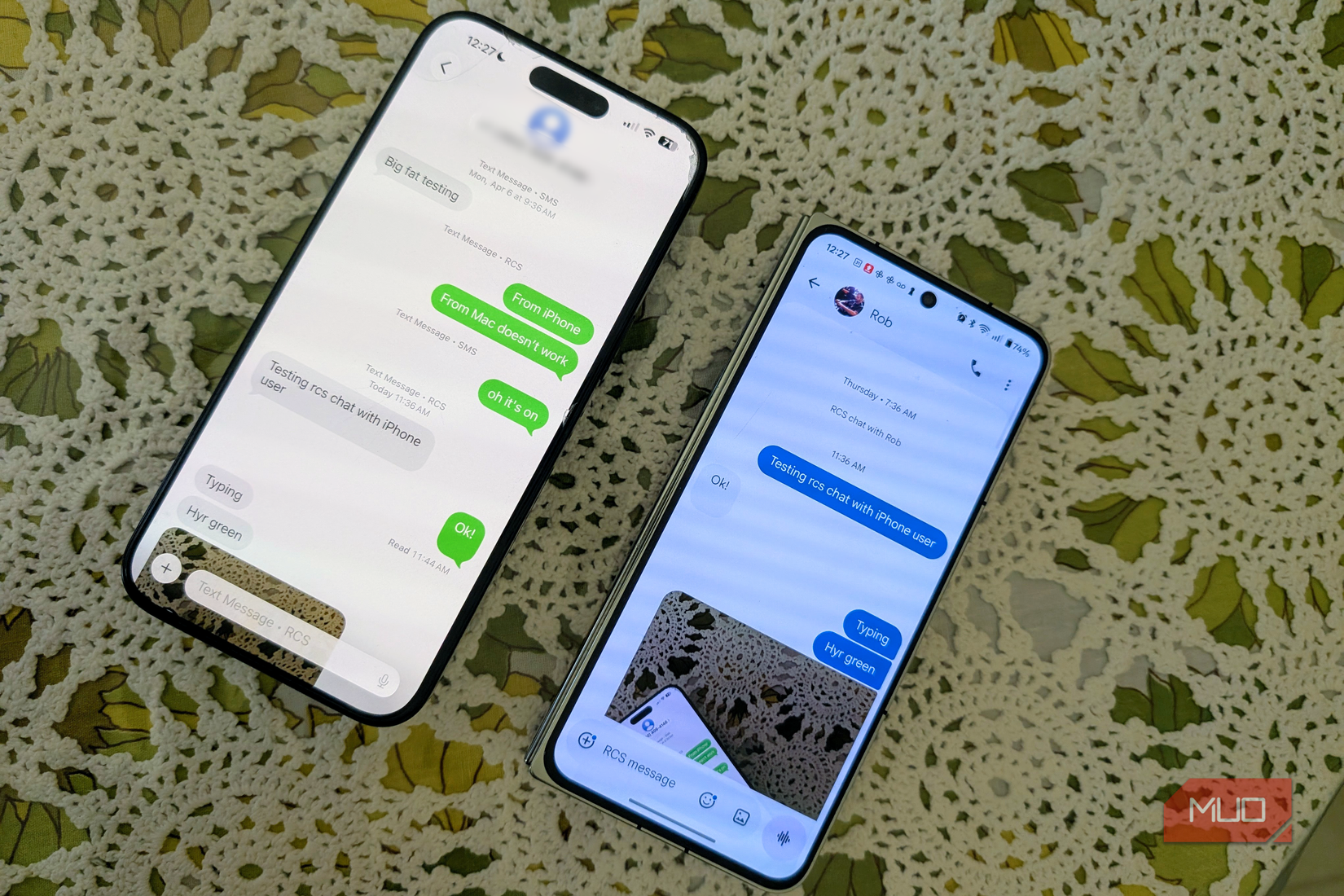 Android to iPhone RCS chat