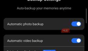 Backup settings pop-up in Terabox.