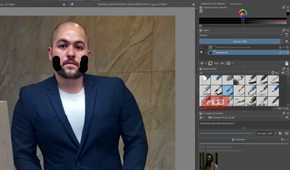 Before the beard man generation on Krita.