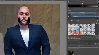 Before the beard man generation on Krita.