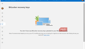 BitLocker recovery keys web page