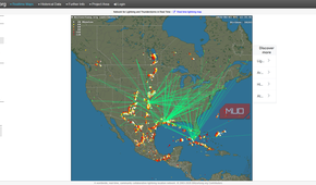 Blitzortung static lightning map showing station connectors