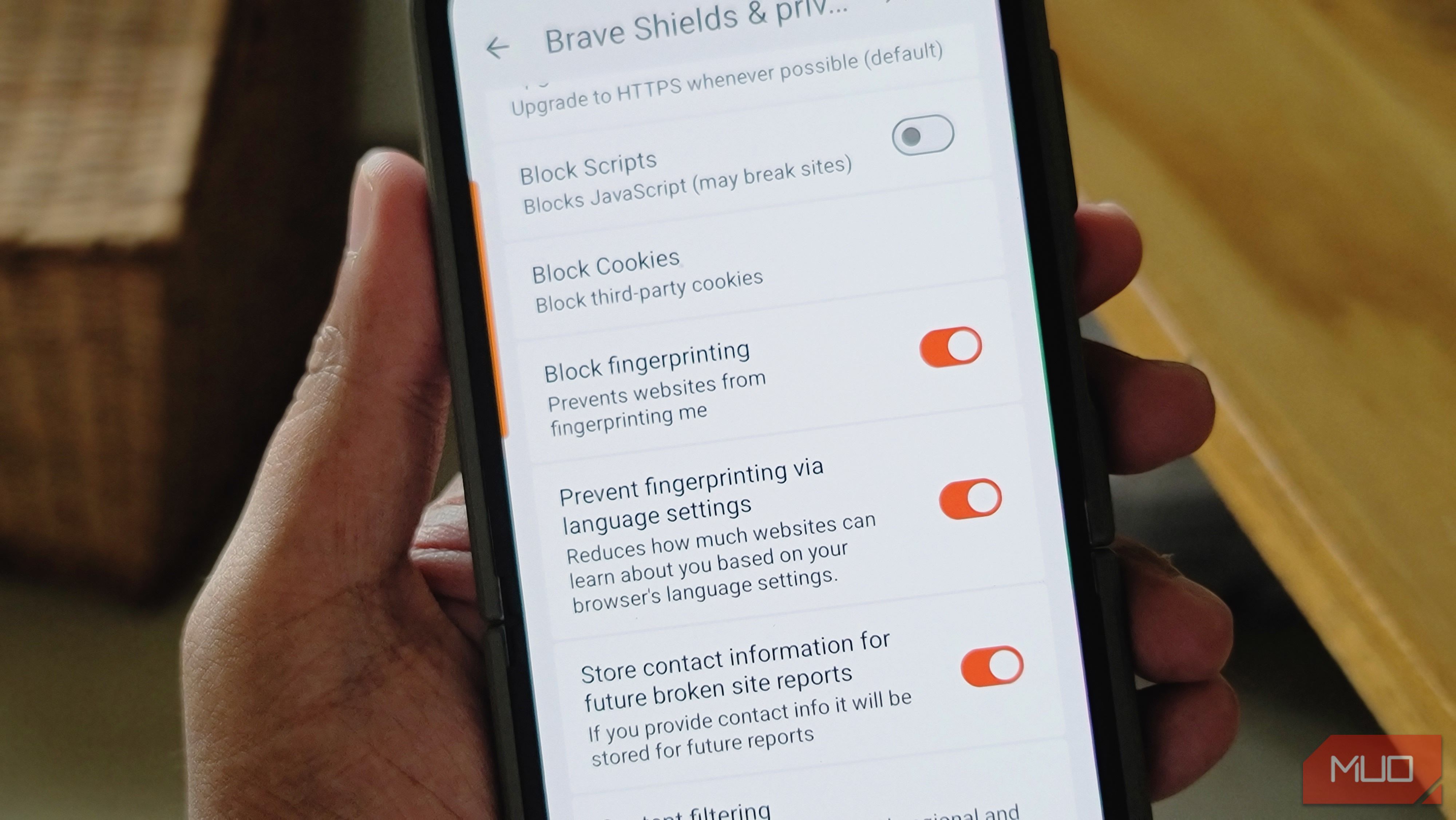 Brave browser ad blocker and privacy settings