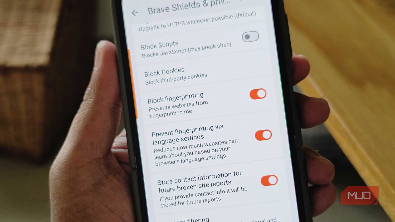 Brave browser ad blocker and privacy settings
