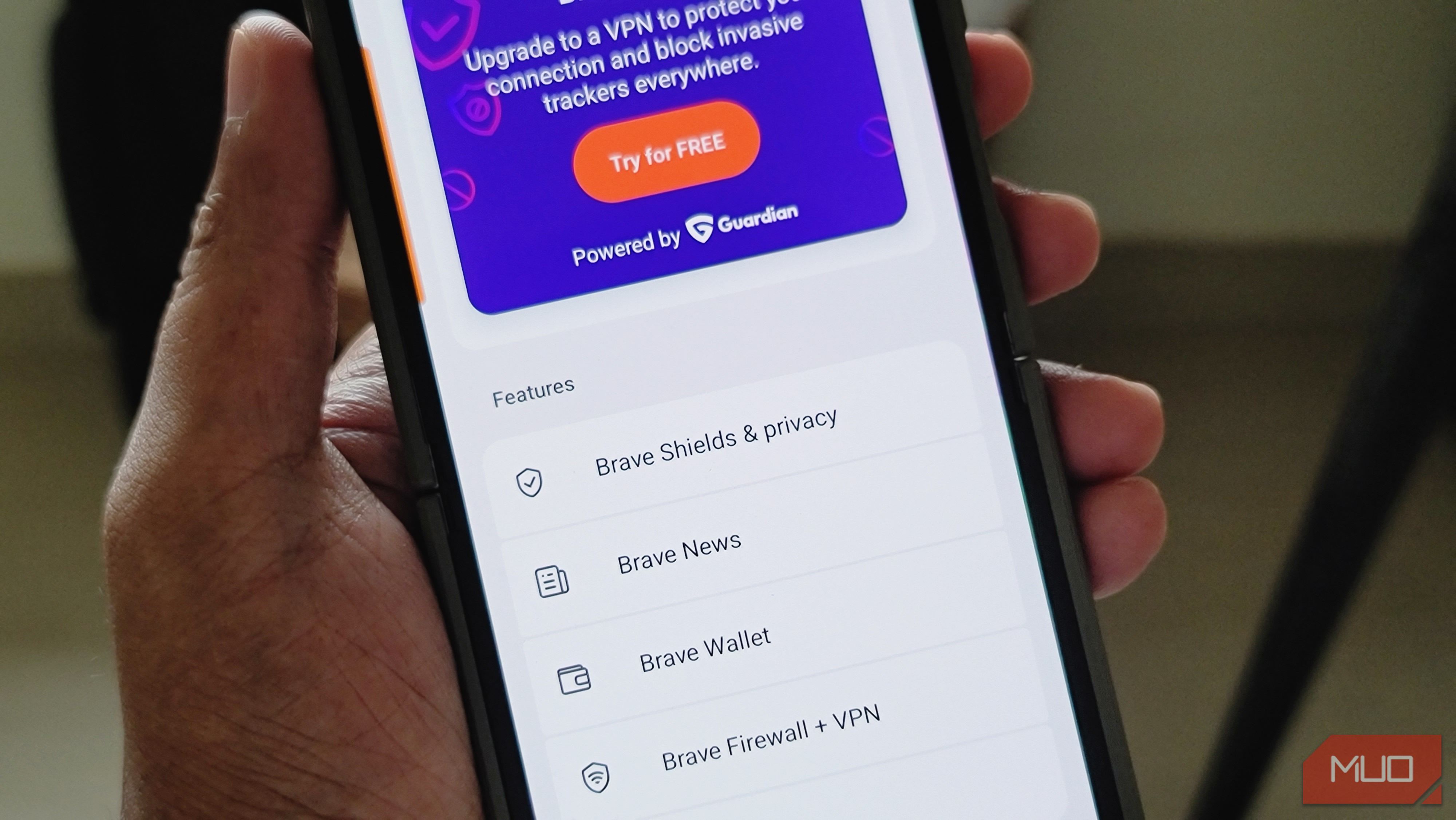 Brave browser settings page