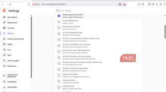 Brave Shields content filters list