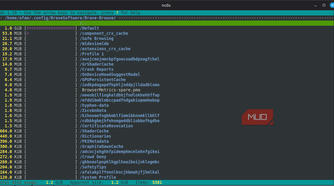 browser directory on ncdu