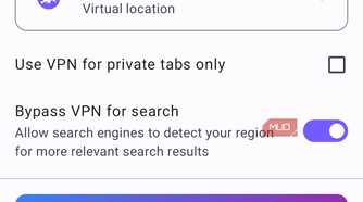 Built-in VPN feature in Opera browser
