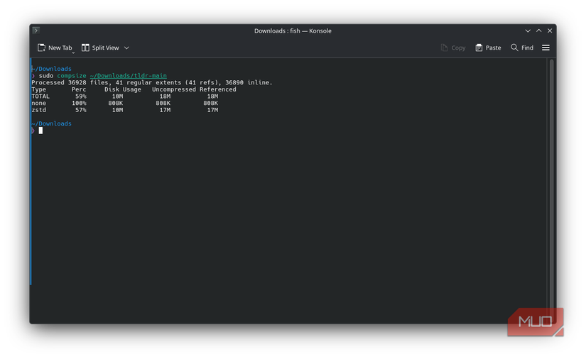 CachyOS disk usage