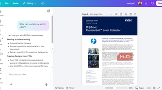 Canva AI in Canva PDF Editor