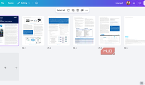 Canva grid view in PDF editor