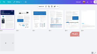 Canva grid view in PDF editor