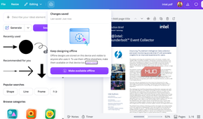 Canva make available offline option
