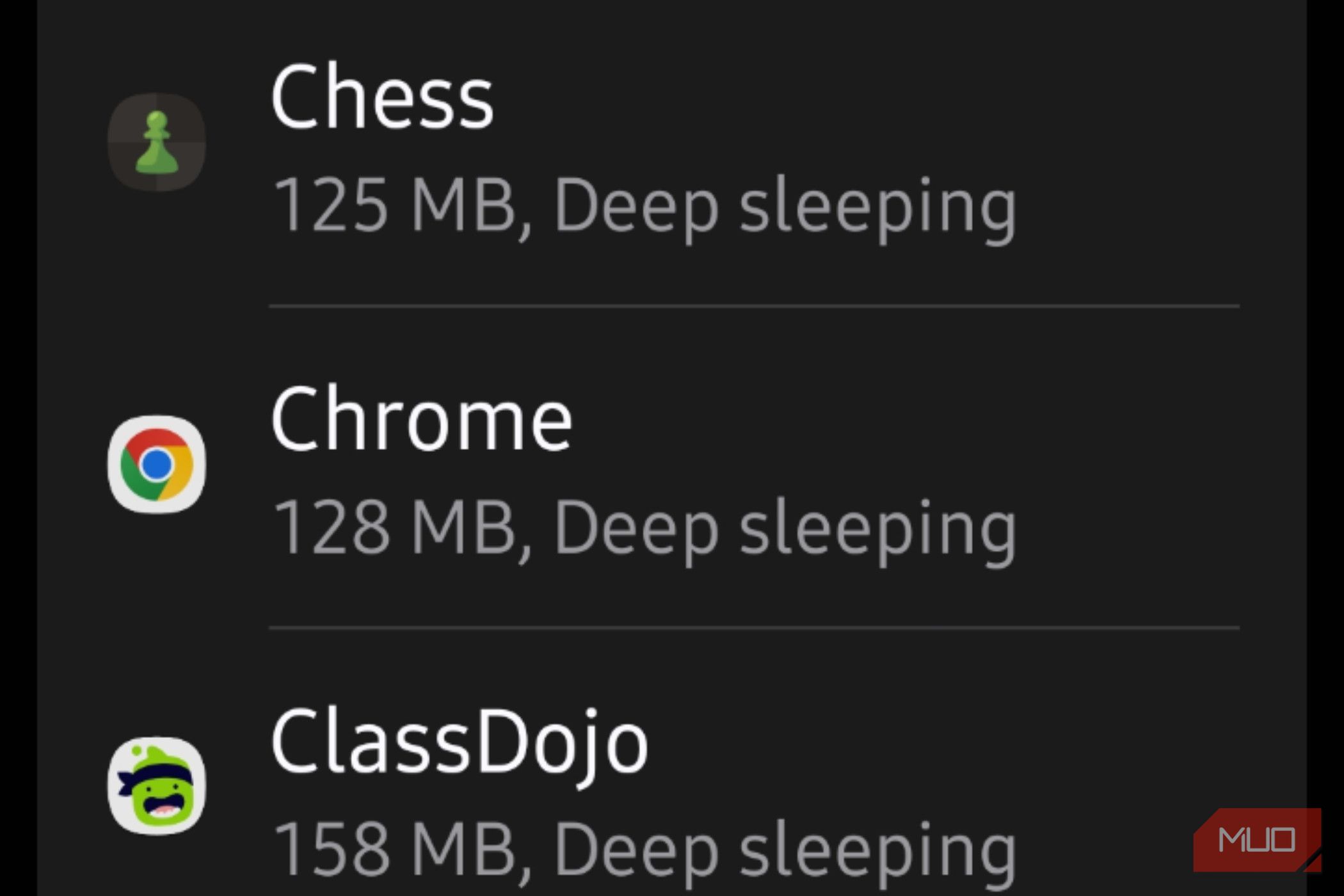 Chrome Deep Sleeping on a phone