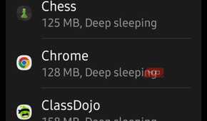 Chrome Deep Sleeping on a phone
