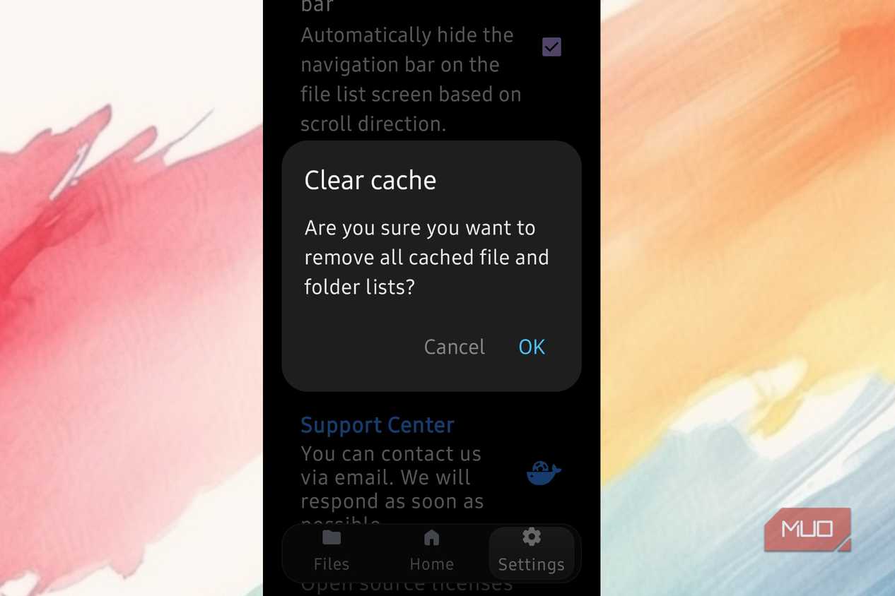 Cleaning the cache on FileTreeSize
