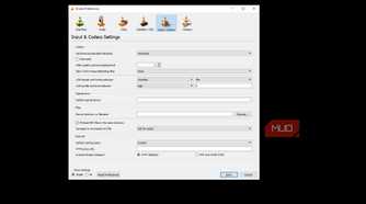 Clicking Codec menu in VLC