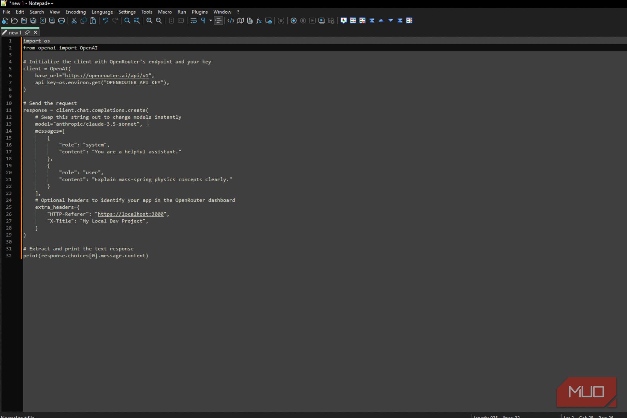 Code for OpenRouter AI.