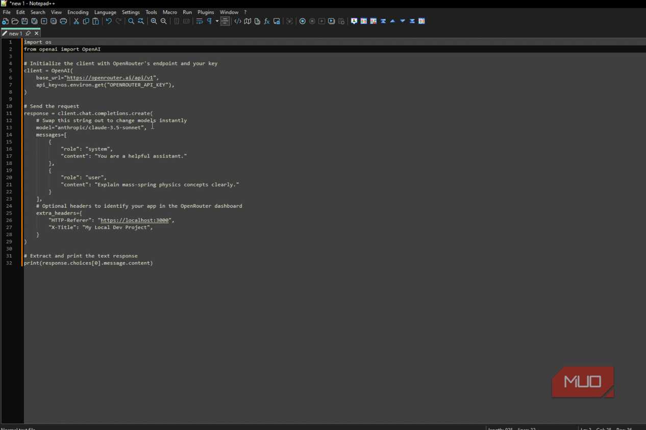 Code for OpenRouter AI.