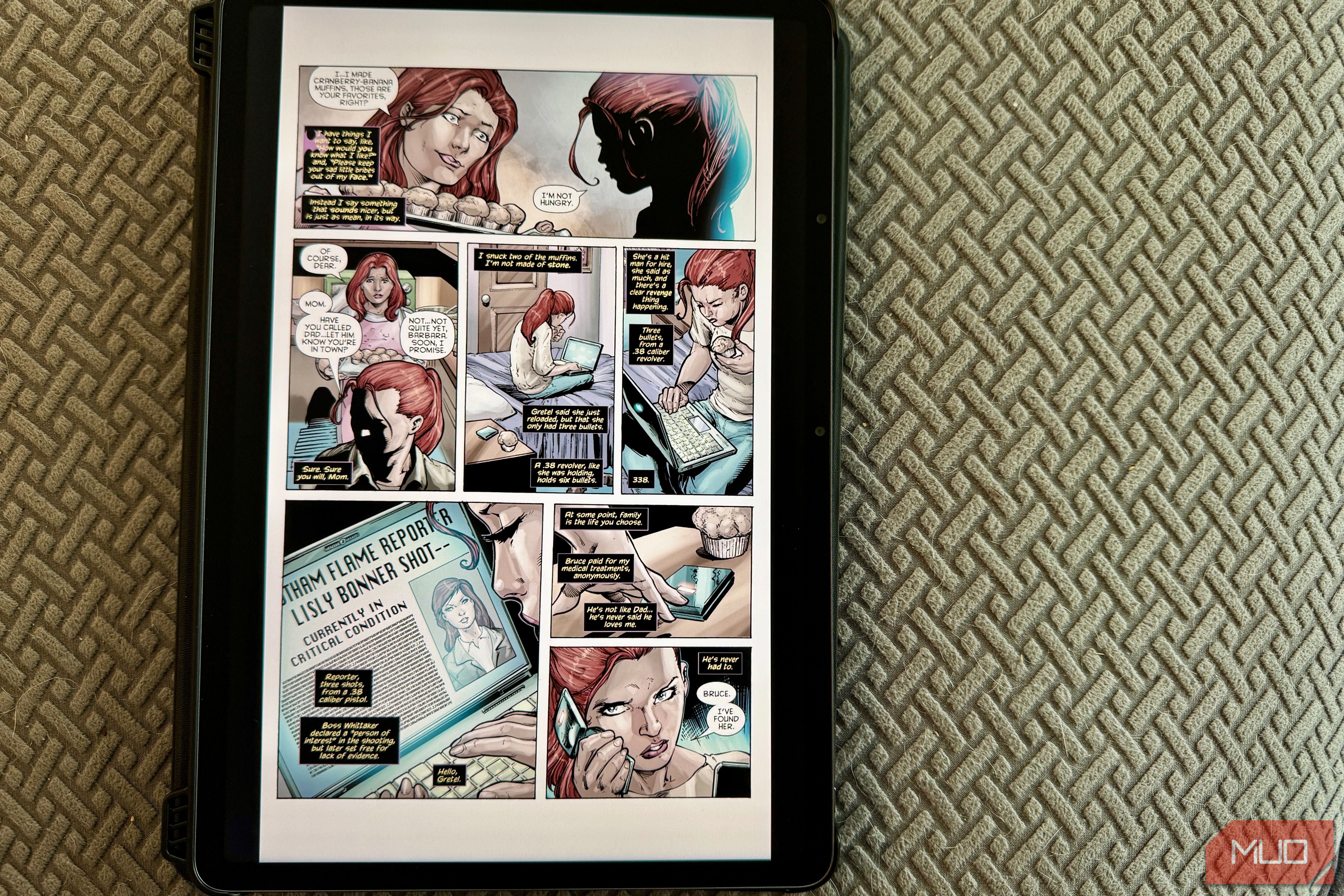 Color paper comic panel