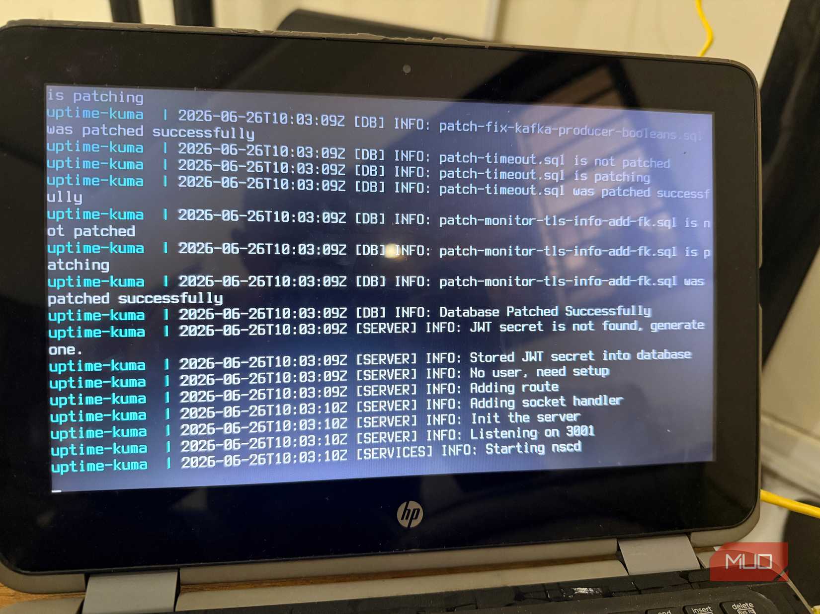 Containers running on Docker