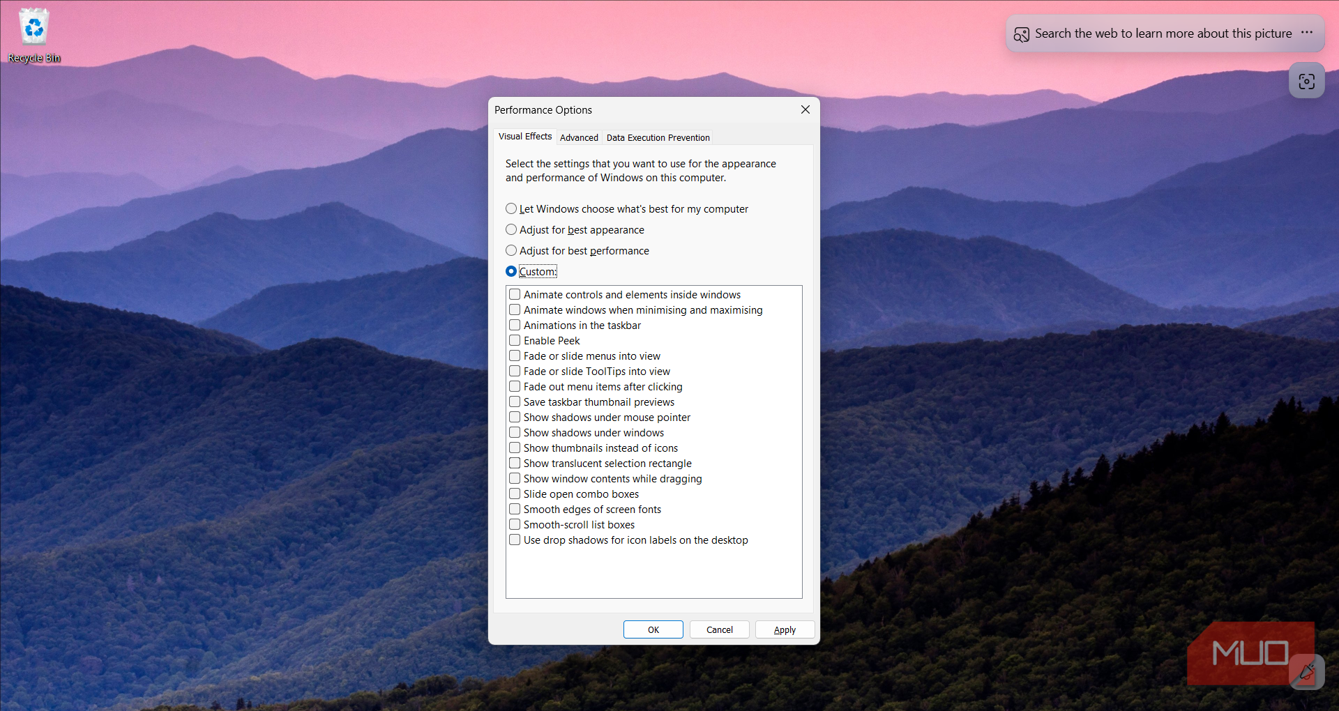  Custom visual effects for performance
