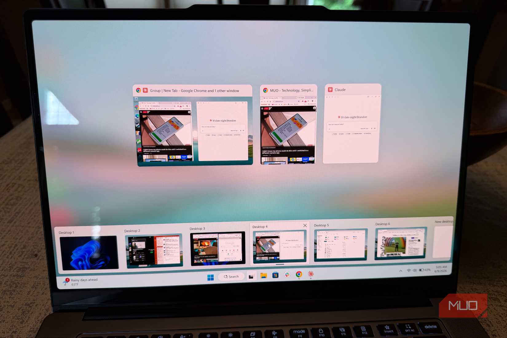 virtual desktops view