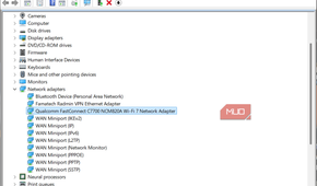 device manager wifi adapter
