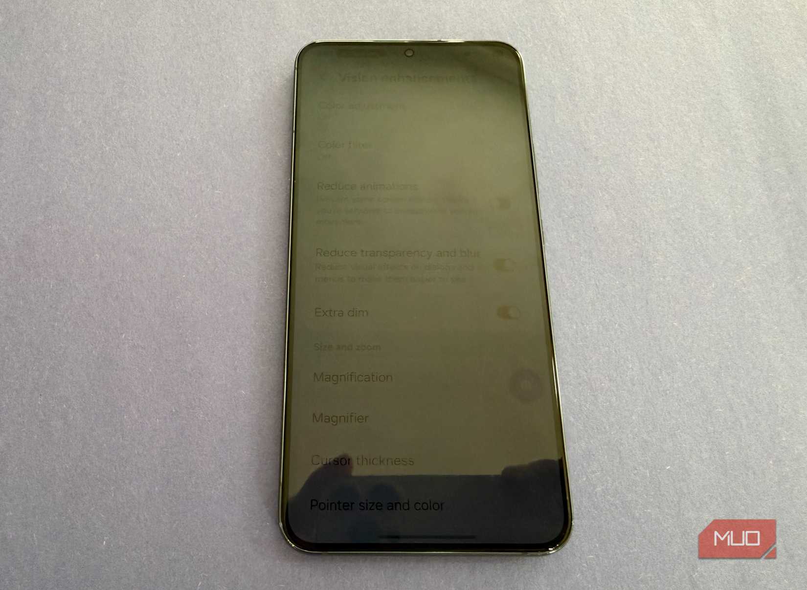 extra dim on samsung