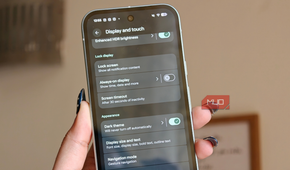 Display and touch settings on Pixel 10a