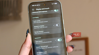 Display and touch settings on Pixel 10a