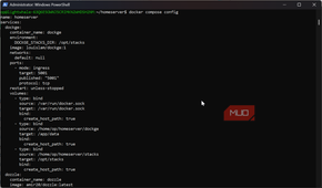 Docker compose config file