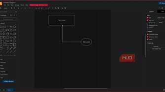 Draw.io interface in web browser.