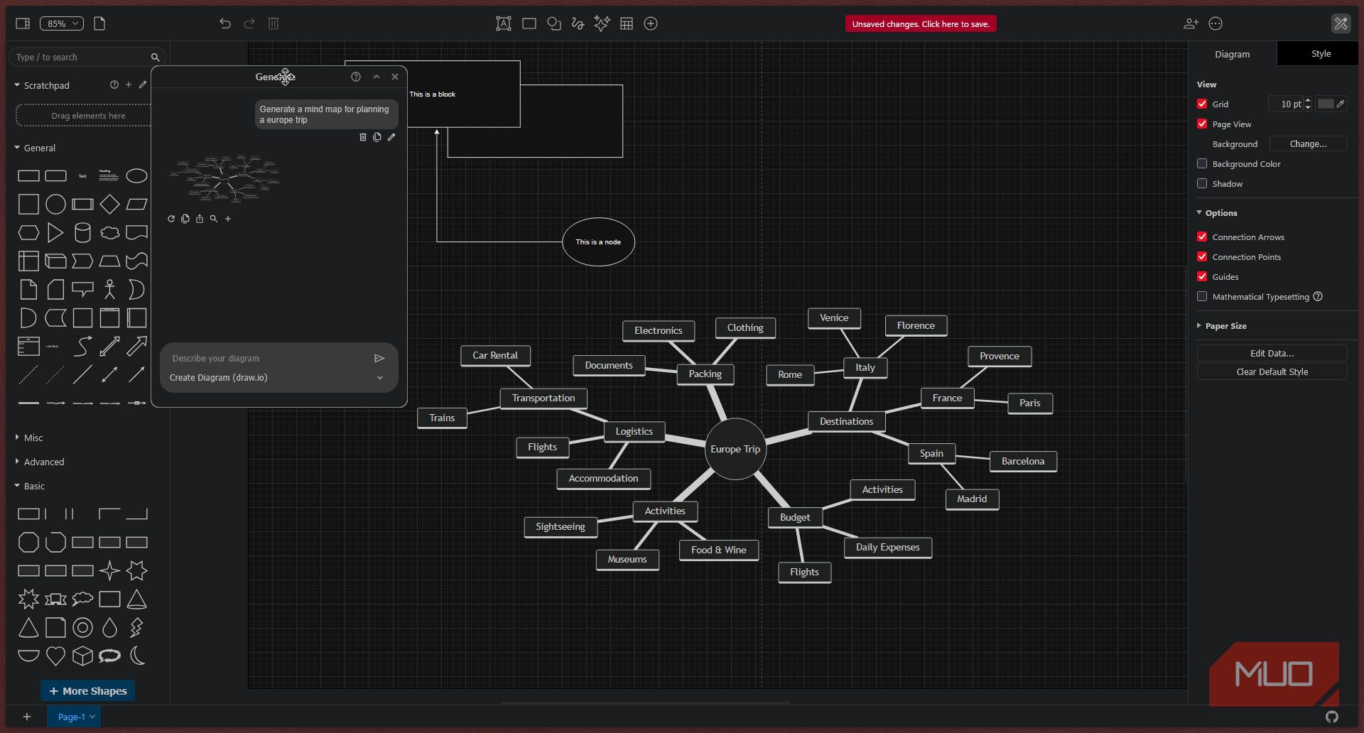 Draw.io mindmap generator.