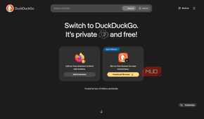 DuckDuckGo's home page