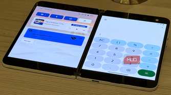 surface duo with phone dialer