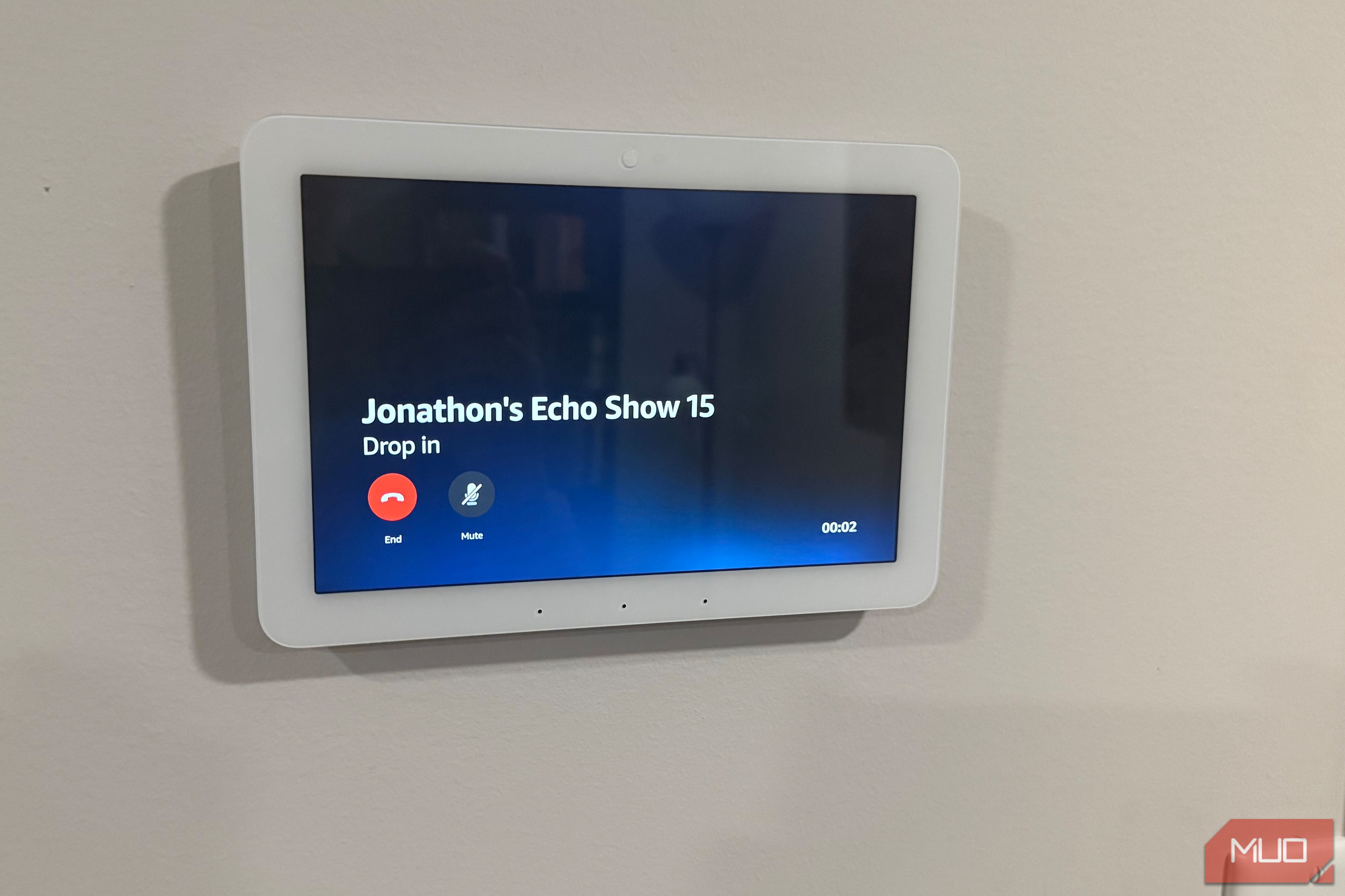 Echo Hub starting drop in call to Echo Show 15