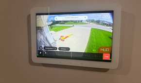 Echo Hub viewing Ring driveway floodlight camera feed