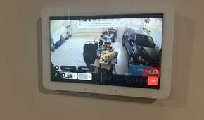 Echo Hub viewing Ring garage camera feed