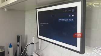 Echo Show 15 answering 2 cups to liters in kitchen