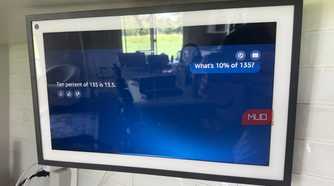 Echo Show 15 answering ten percent of 135