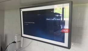 Echo Show 15 cups to liters answer angled kitchen view
