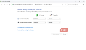 Editing power plan