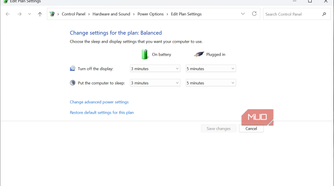 Editing power plan