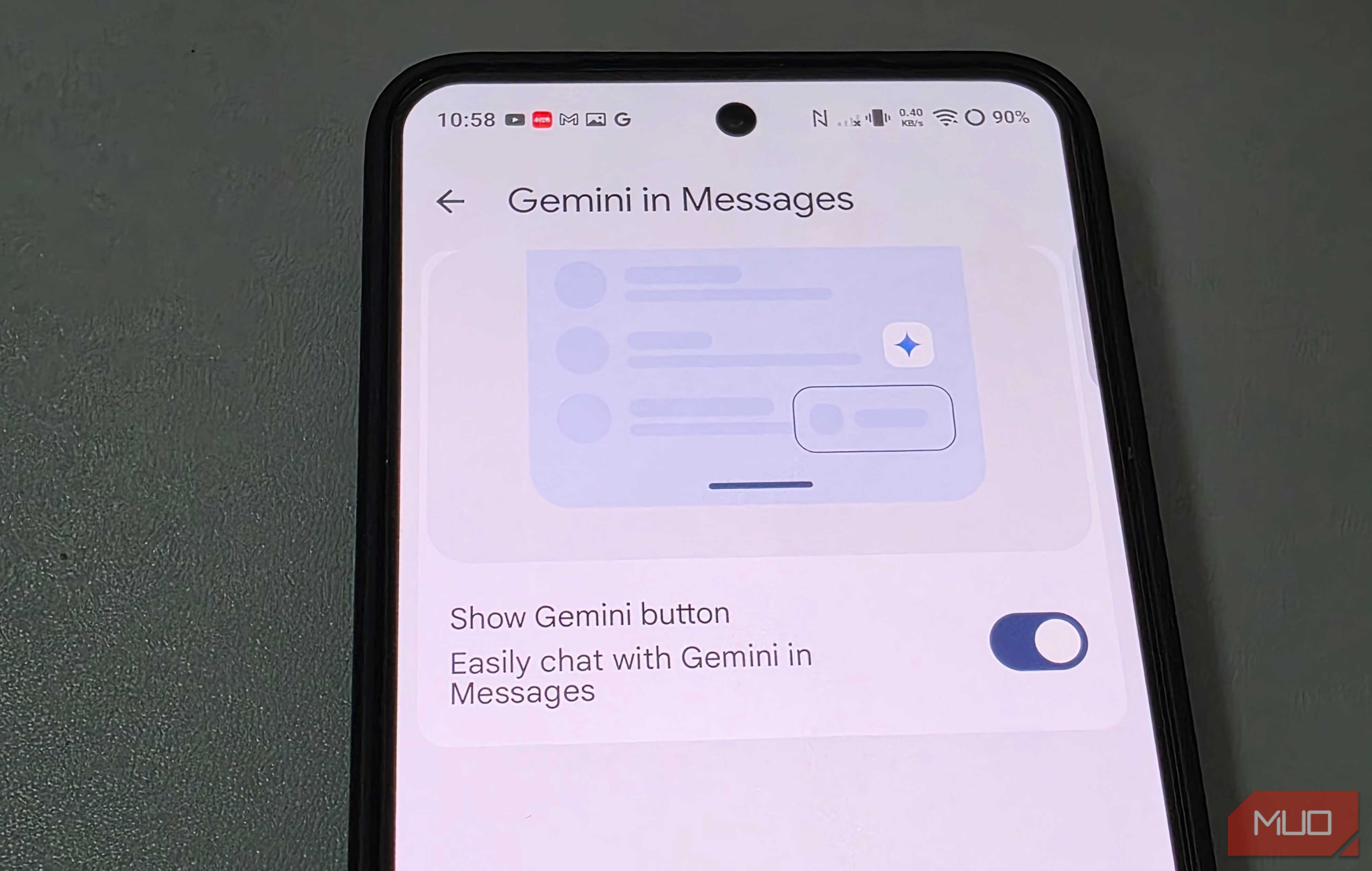 Enabling Gemini in Google Messages