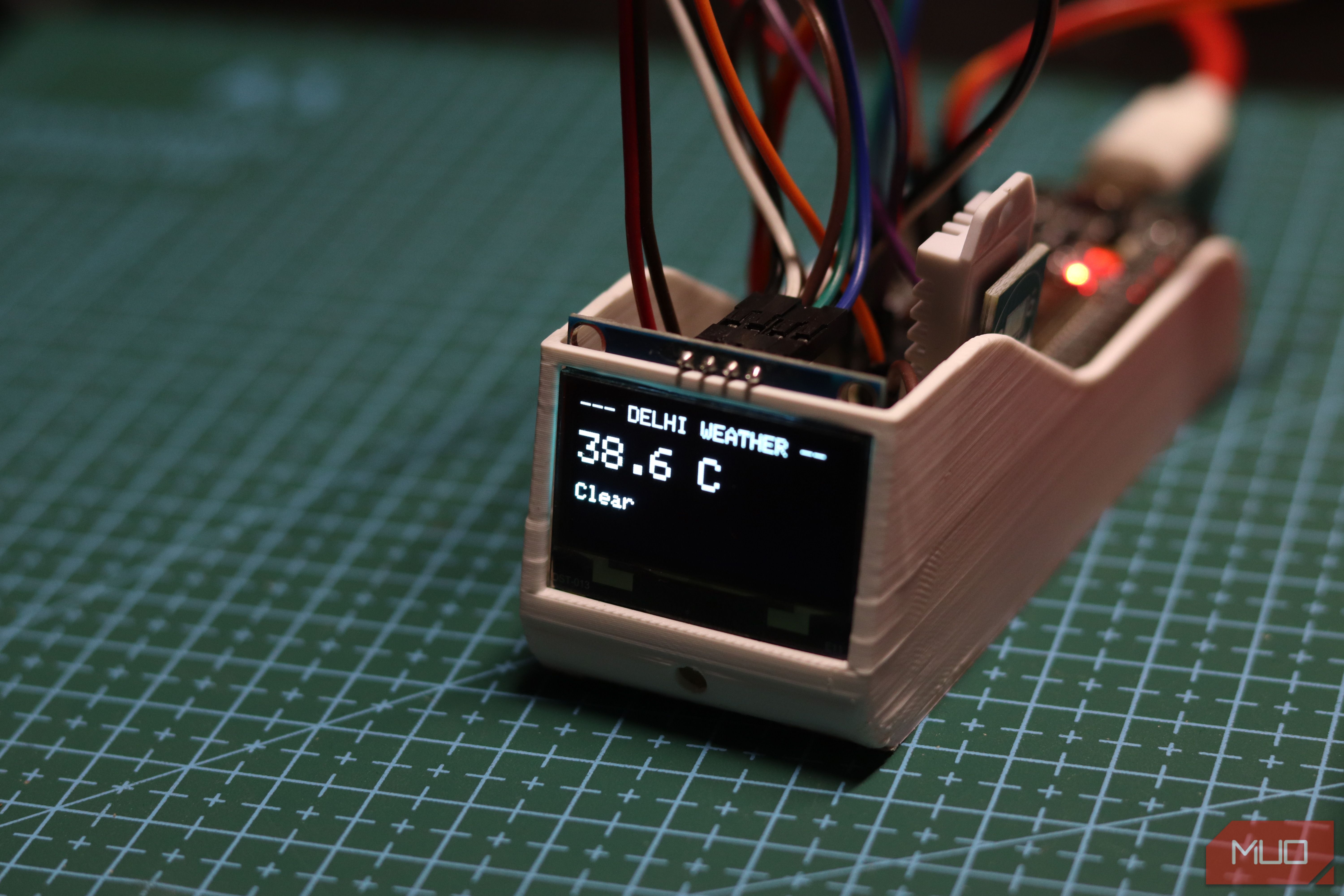 ESP32 dashboard running Antigravity code.