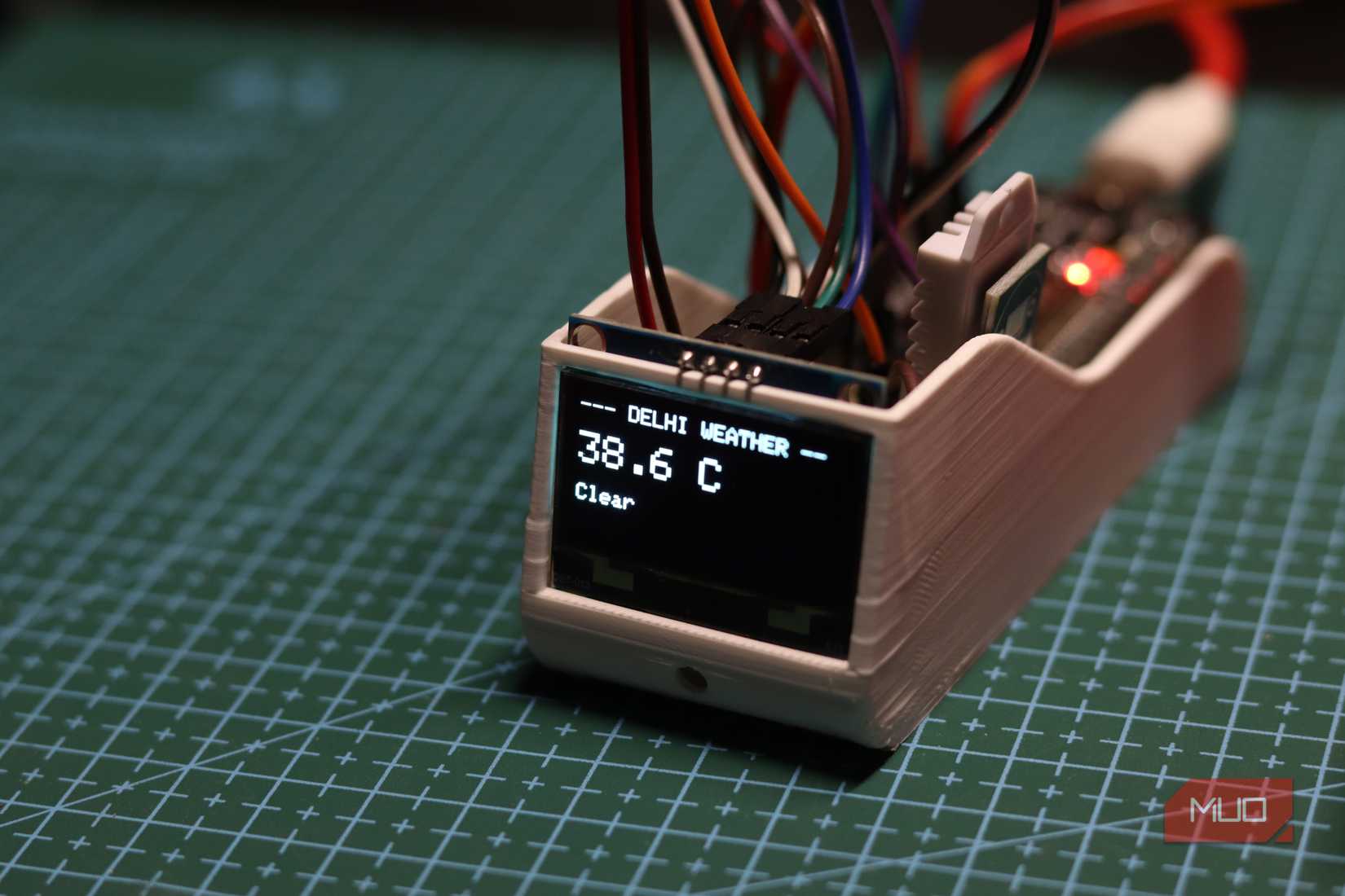 ESP32 dashboard running Antigravity code.