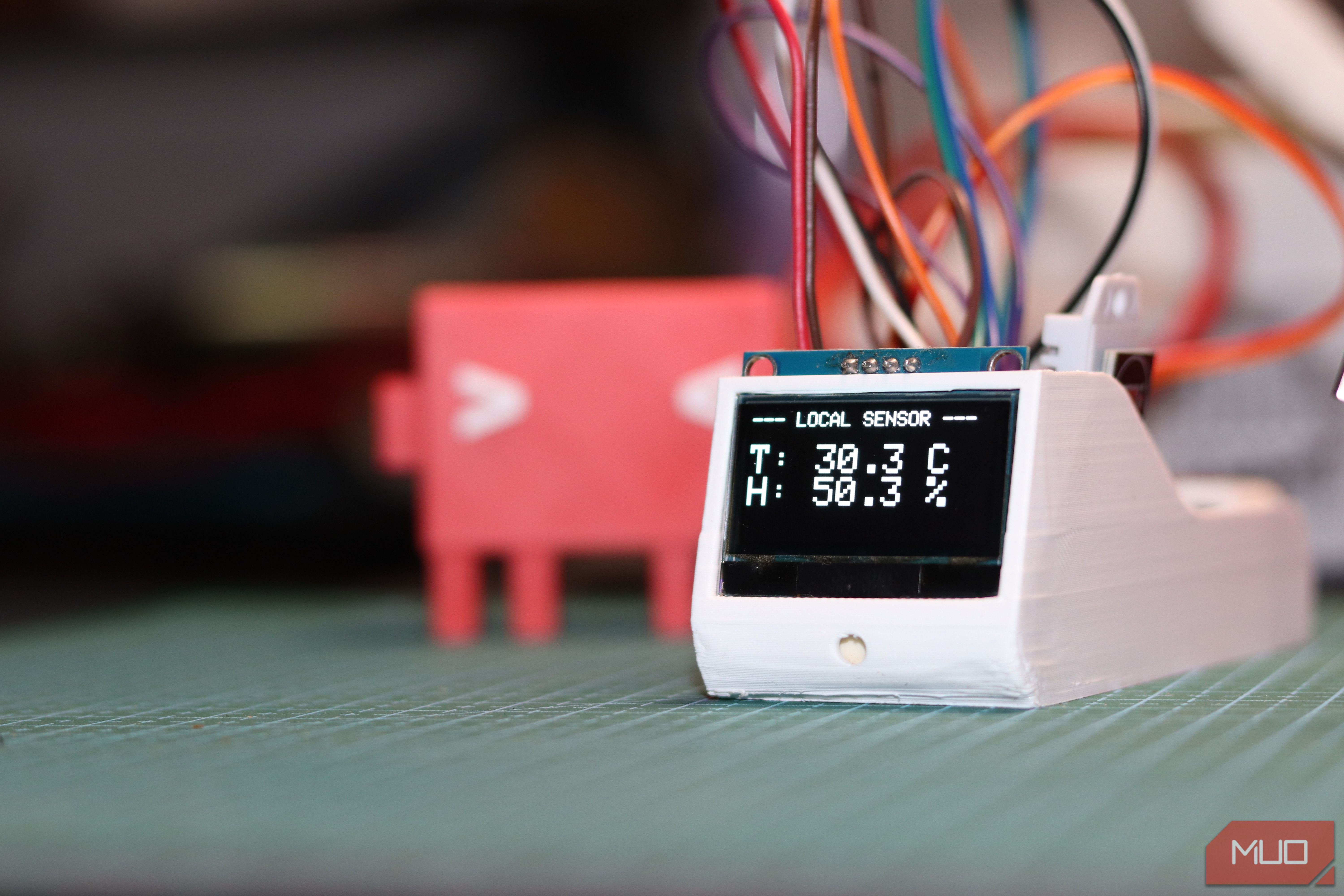 ESP32 dashboard showing local temp from Antigravity