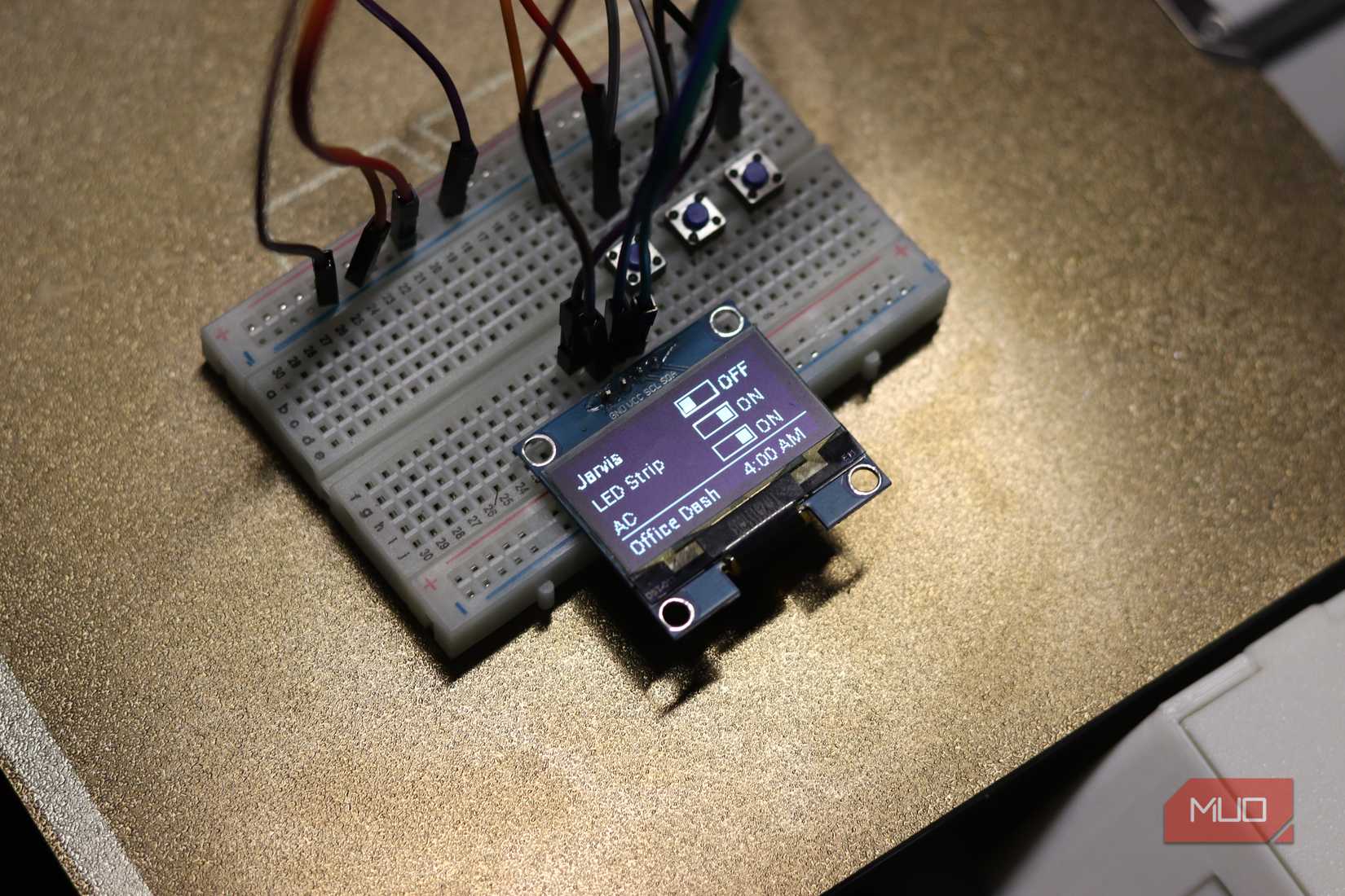 ESP32 Smart Home Dashboard on 3D printer plate