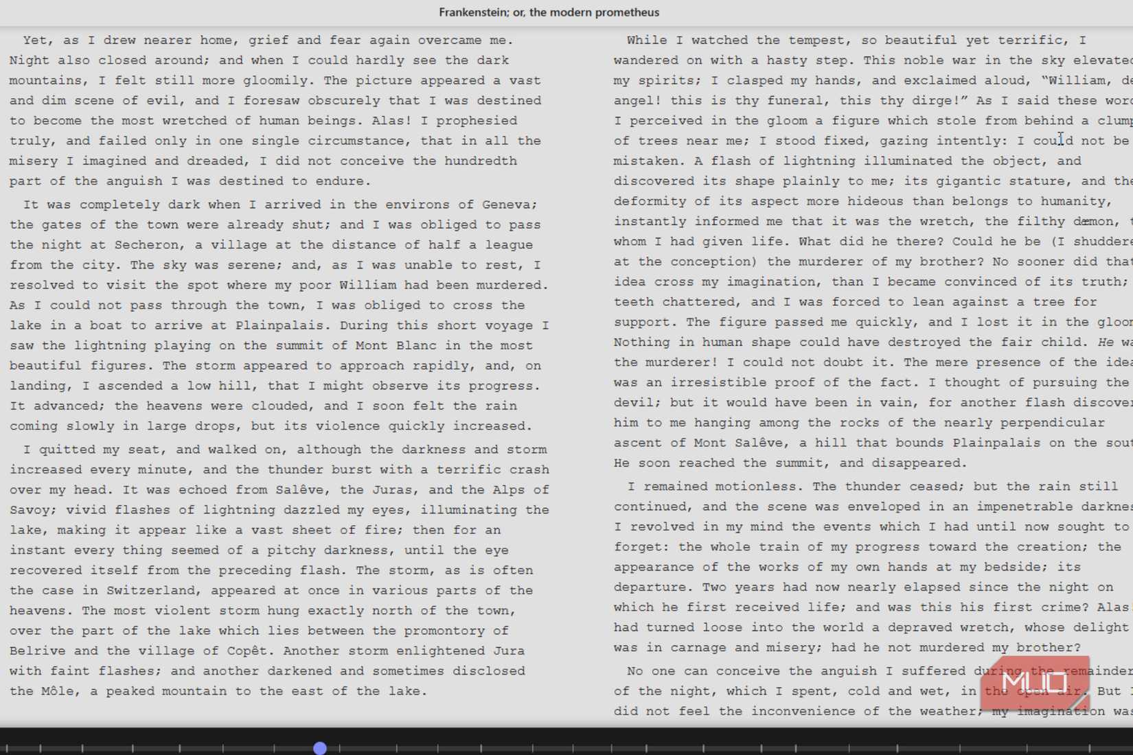 Excerpt from Frankenstein